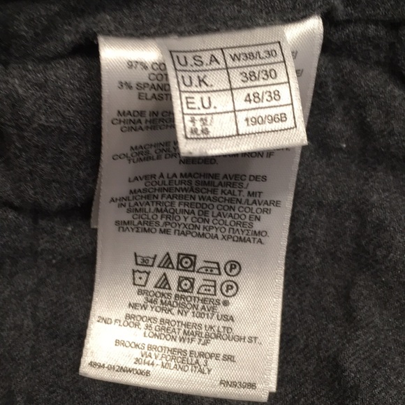 Brooks Brothers Cotton Twill Chinos 38 x 30 - Picture 3 of 12